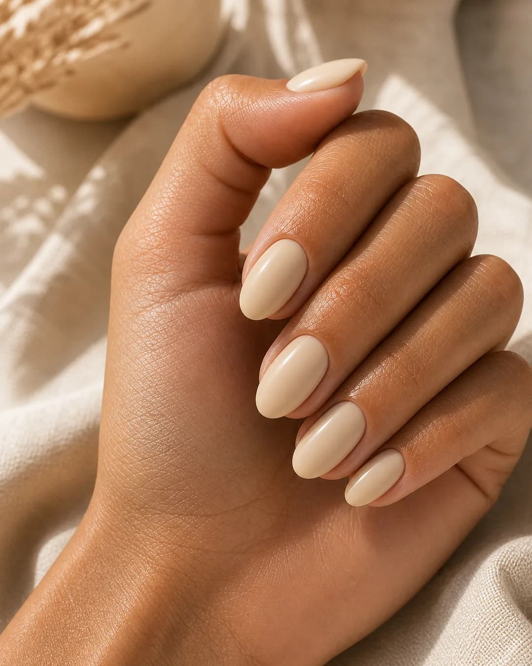 Uñas beige y taupe