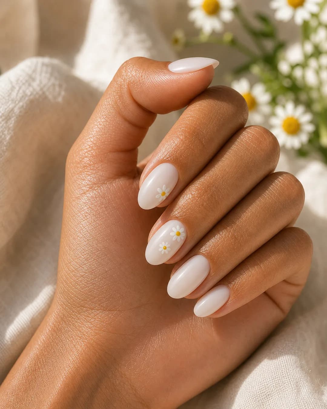 Uñas con margaritas
