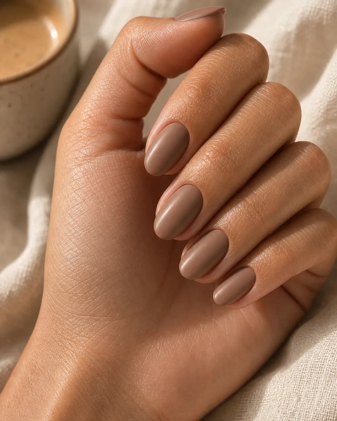 Uñas mocha mousse