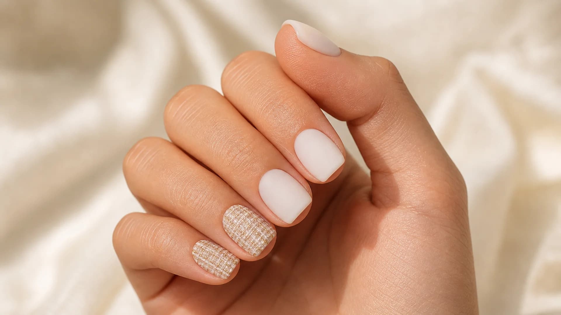 Uñas tweed y argyle