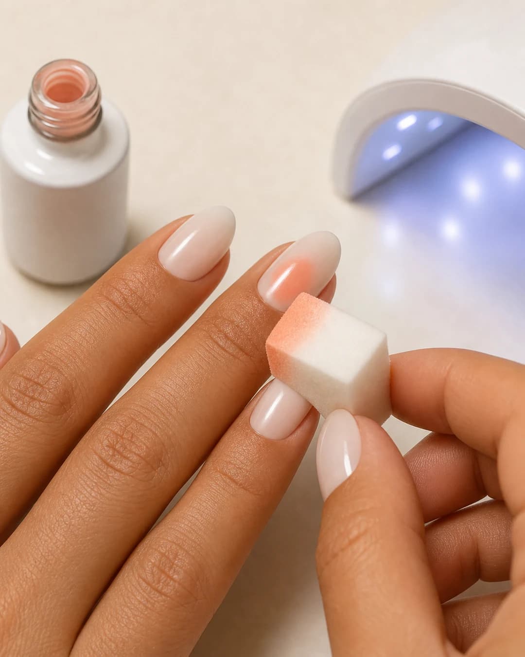 Cómo hacer aura nails con esponja