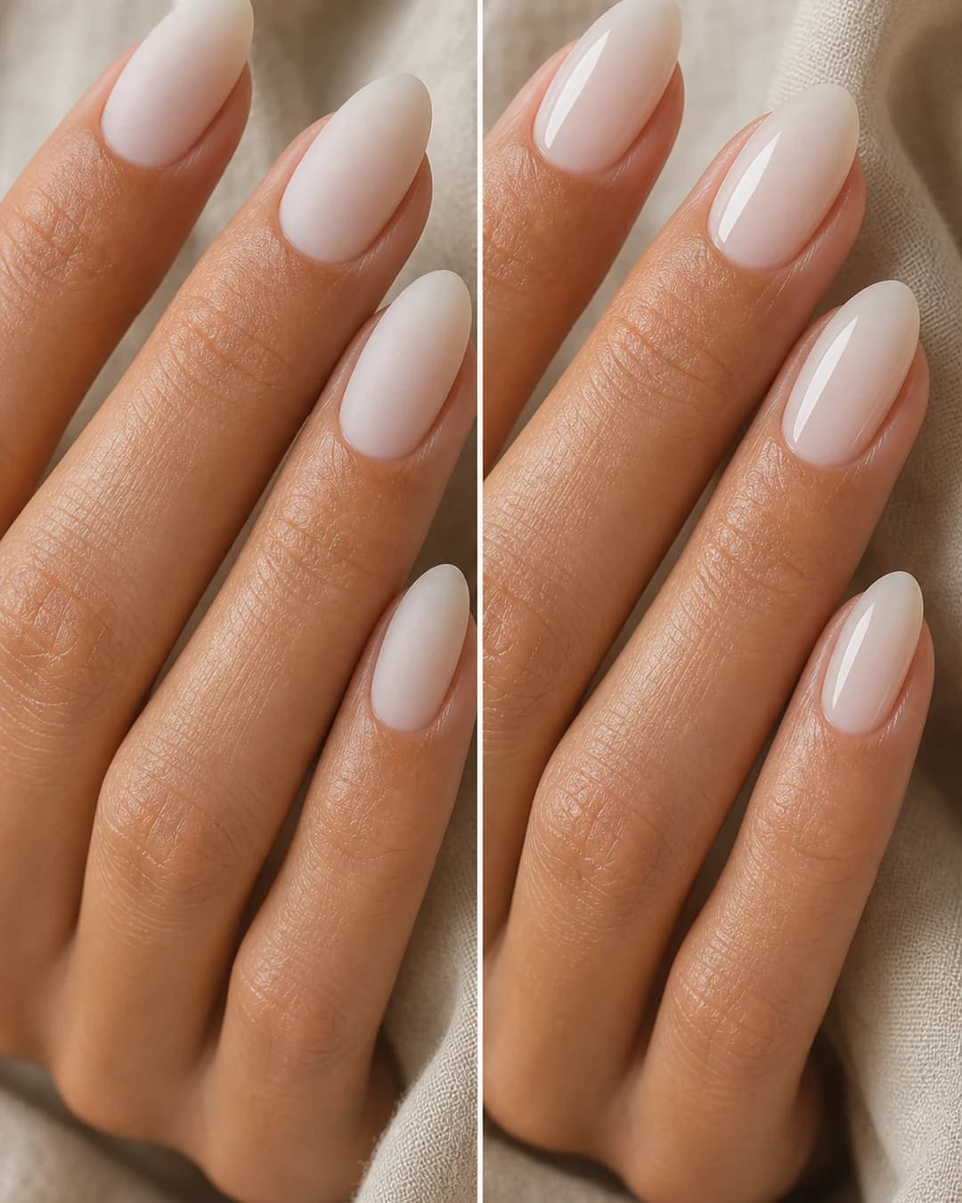 Uñas lechosas vs glass nails