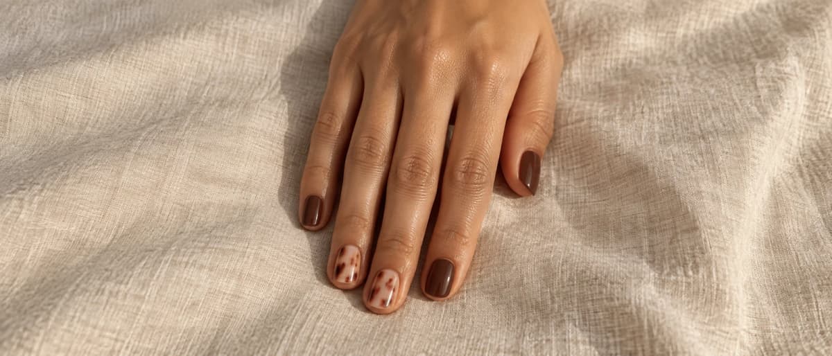 Uñas con estampado cervatillo
