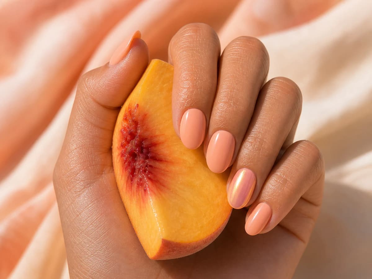 Uñas color melocotón