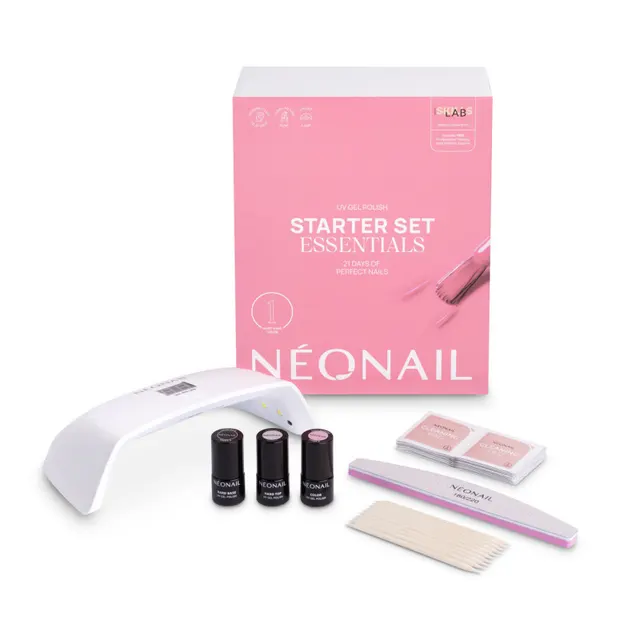NeoNail Essentials Starter Set (lámpara LED 10W/36 + base, top y un color)