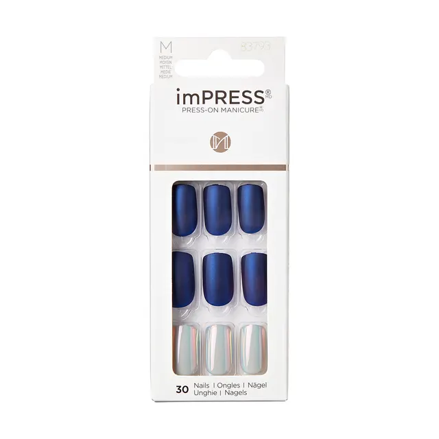 Uñas postizas KISS imPRESS Daydream cuadradas de largo medio (30 uñas)