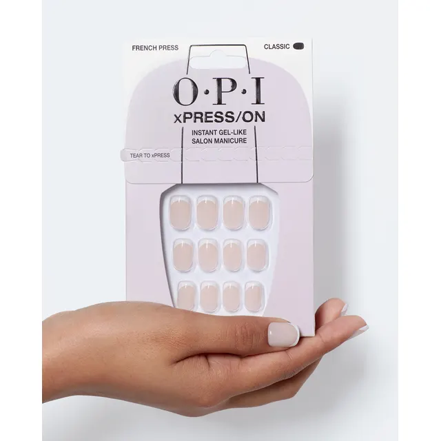 Uñas postizas francesas OPI xPRESS/ON French Press cortas (30 uñas, con pegamento)